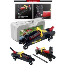 Power Black New 2 Ton Arabalı Tekerlekli Hidrolik Timsah Kriko Kutulu Çantalı Powerblack