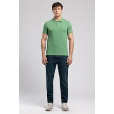 Lee Cooper Marco Normal Bel Dar Kesim Düz Paça Yeşil Erkek Jean Pantolon