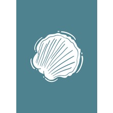 Fuart.Co Beyaz Turkuaz Dijital Baskı Poster (Çerçevesiz)Sea World Poster Serisi Sefu