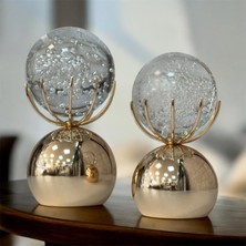 Şahane Home 2 Li Top Ayak Ahtapot Küre-Gold