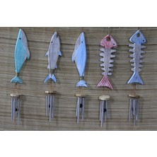 Epilons Ahşap Balıklı Metal Çan