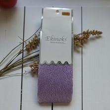 Ekinoks Desenli Dikişsiz Koton Kız Çocuk Külotlu Çorap - RYZEÇ008 - Lila - 3 - 4 Yaş Lila