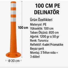 Zeplin Delinatör – Dört Reflektifli 100 cm Pe