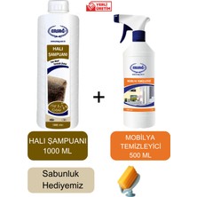 Ersağ Halı Şampuanı 1000 ml + Mobilya Temizleyici 500 ml + ( Sabunluk Hediye'li ) 123-30