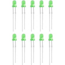 Voltaj 3mm Yeşil LED Paketi - 10 Adet
