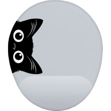Hamiki Sevimli Renkli Kedi Kaymaz Buruşmaz Kırılmaz Bilek Destekli Mouse Pad
