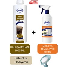 Ersağ Ersag Halı Şampuanı 1000 ml + Mobilya Temizleyici 500 ml + ( Sabunluk Hediye'li ) 123-27