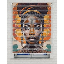 BRIGHTCOVER African Women Baskılı Zebra Perde - Gece Gündüz - Oturma Odası Perdesi, Mutfak Perdesi | Kokusuz Mürekkeple Basılmış  Zebra Perdeler ile Sende Tarzını Yansıt! | 1 Dakikada Pratik Montaj