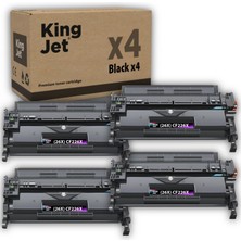 Kingjet Hp Uyumlu (26X) CF226X Yüksek Kapasiteli (4'lü Paket) Çipli Muadil Toneri | Mfp M426
