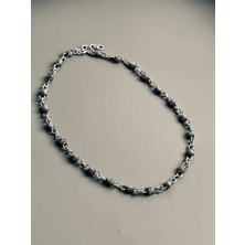 CAPO By Aytaç Yamaç Halat Düğüm Erkek Kolye Denizci Tarzı Eskitme Gümüş Kaplama