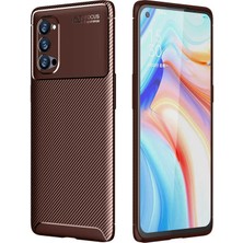 StilStoreTr Oppo Reno 4 Pro 5g Kılıf Stsr Negro Silikon Kapak-Kahverengi