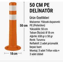 Zeplin Delinatör – Çift Reflektifli  50 cm Pe