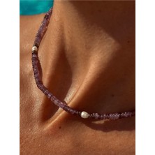 CAPO By Aytaç Yamaç Ametist ve Inci Taşlı Kolye