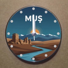Bsb Muş Temalı Magnet Saat Buzdolabı Süsü Duvar Saati 10,5cm MS1056