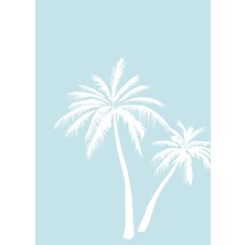 Fuart.Co Tropik Mavisi Dijital Baskı Poster (Çerçevesiz)Sea World Poster Serisi Sefu