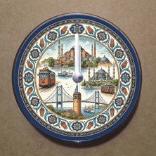 Bsb Istanbul Temalı Magnet Saat Buzdolabı Süsü Duvar Saati 10,5cm MS1030