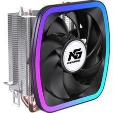 Next Gaming Ng Frost 200 120W Tdp F-Rgb Fanlı Sessiz Kule Tipi Cpu 2 Borulu Soğutucu Siyah