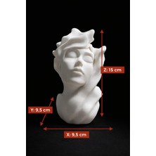 ESBODESİGN 3D Baskı Dekoratif Soyut Tek Yüz Büst – Modern Heykel