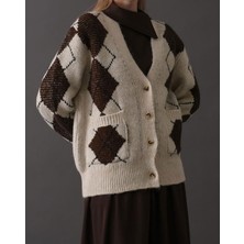 Baklava Desen Kadın Hırka