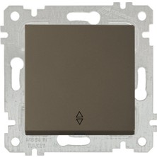 Mutlusan Rita Antrasit Mekanizma + Tuş Vavien (Iki Yollu Anahtar) Vidalı MUT-2200 403 0286