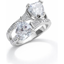 Venüs Design Çelik 2 Kalpli Yüzük (Ayarlanabilirdir)