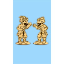 Hacivat & Karagöz Ahşap Etkinlik Boyama Standlı