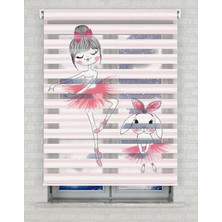 BRIGHTCOVER Balerin Vektör Baskılı Zebra Perde - Gece Gündüz Kullanıma Uygundur - Bebek Odası Perdesi | Kokusuz Mürekkeple Basılmış  Zebra Perdeler ile Sende Tarzını Yansıt! | 1 Dakikada Pratik Montaj