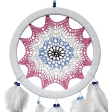 Homevia Pembe Nazar Motifli Kuş Tüylü Duvar Süsü