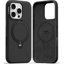 Torras iPhone 16 Pro Max Uyumlu O Stand Spin Silicone Serisi Magsafe Kılıf