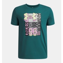 Under Armour Erkek Çocuk UA Logo Wordmark Kolaj Kısa Kollu T-Shirt