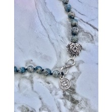 CAPO By Aytaç Yamaç Jade Doğal Taşlı Kalp ve Göz Detaylı Kadın Kolye