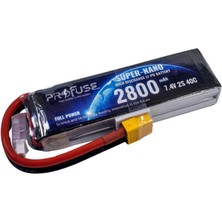 Profuse 7.4 V 2s Lipo Batarya-Pil 2800 Mah 40C