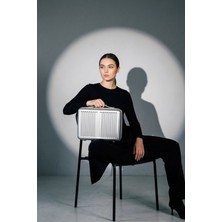 Zeplin Glow Pc Policarbon Makyaj Çantası & El Valizi Silver