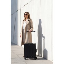 Zeplin Bold Pc Policarbon Kabin Boy Valiz Siyah