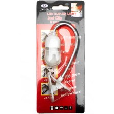 OEM JX-168B Mini Pilli Kitap Okuma Lambası Mandallı Beyaz