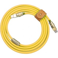 Voltaj 100W Sarı Type-C Silikon Hızlı Şarj Kablosu - 2 Metre