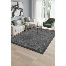 Halı Sepeti Bombay 664 Antrasit Hav Toz Vermez Kolay Temizlenen Hasır Doku Sisal Halı