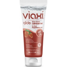Natural Creams Viaxi Glide Kayganlaştırıcı Jel 100 ml Çilek Aromalı Su Bazlı Ekstra Kaygan ve Rahat Kullanım