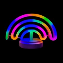Homevia Neon Işıklı Gökkuşağı Masa Gece Lambası