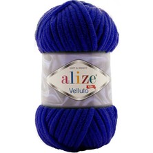 Alize Velluto (5 Adet) 360 Saks Mavi El Örgü Ipliği