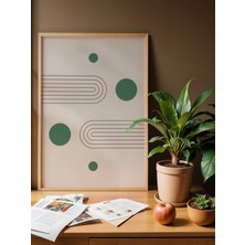 Fuart.Co Boho Yeşil Noktalar Bohem Serisi Duvar Posteri Dijital Baskı (Çerçevesiz) Hbfu