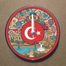 Bsb Türkiye Magnet Saat Buzdolabı Süsü Duvar Saati 10,5cm MS1073