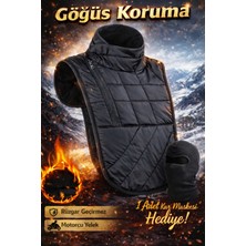 Dudaktan Kalbe Motorcu Göğüs Koruyucu  Motosiklet Koruyucu ve Rüzgar Geçirmez Koruyucu Yelek Kar Maskesihediye