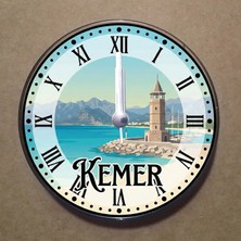 Bsb Kemer Temalı Magnet Saat Buzdolabı Süsü Duvar Saati 10,5cm MS2028