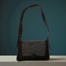 Gözde Mağazacılık Işıltılı Taş Detaylı Kapaklı Şık Omuz Çantası