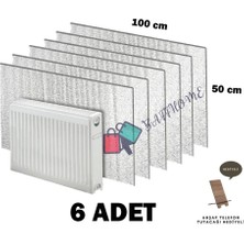 Baffhome 6 Adet Petek Arkası Isı Yalıtım Levhası Alüminyum Folyo Radyatör Arkalığı