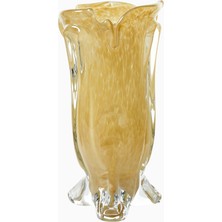 Louise Roe Vintage Drape El Işçiliği Koleksiyonluk Tasarım, Cam Vazo Sarı