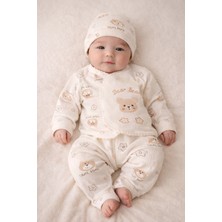 Zem Baby Ayıcıklı Pamuklu Yenidoğan Bebek Takımı 3’lü 0-3 Ay