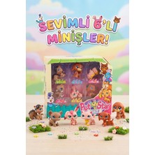 Craftivio Little Pet Star 6'lı Sevimli Hayvan Figürleri Seti - Büyük Gözlü Oyuncak Koleksiyonu