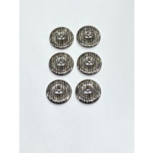 Trençkot Ceket Düğmesi / Metal Düğme / Antrasit / 2,3 cm / 6 Lı Set/ MDE155